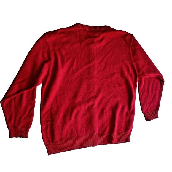 Laura Gayle sweater cardigan womens cozy red button long sleeve size L. - Picture 6 of 7